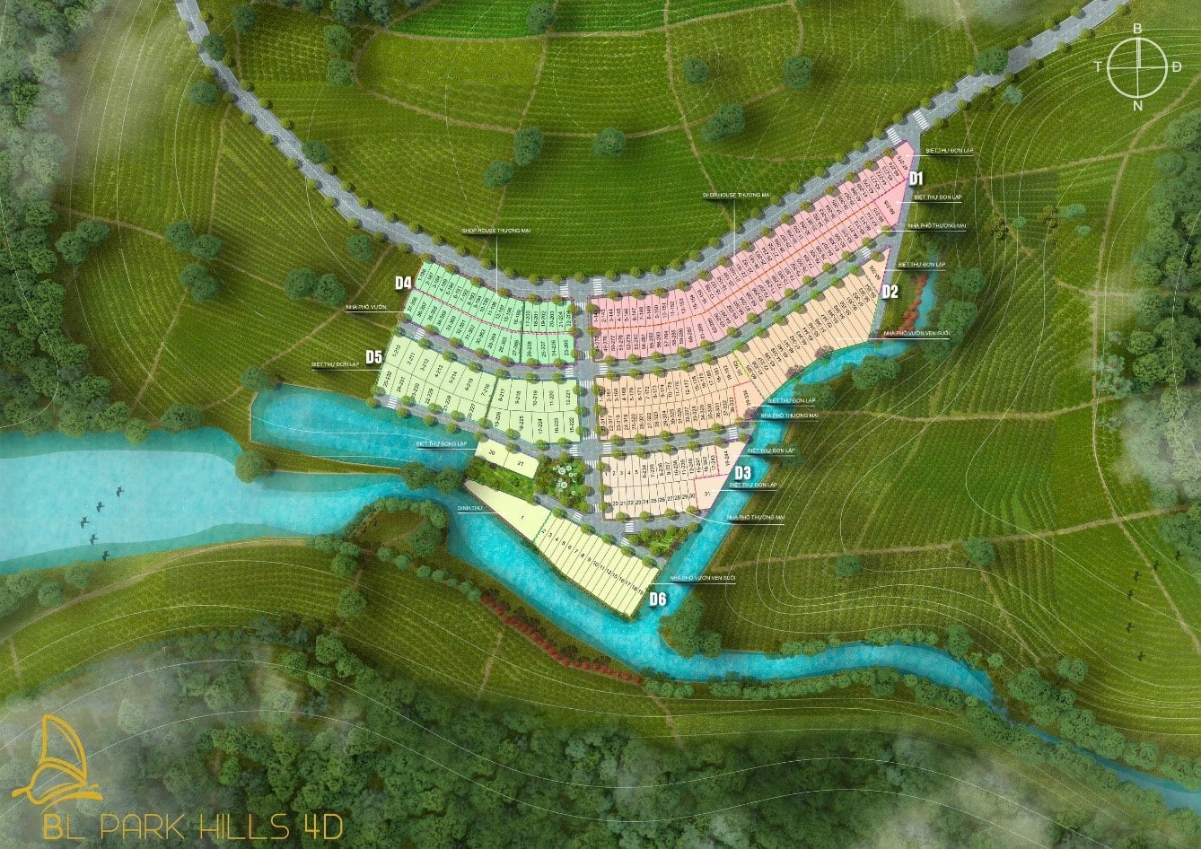 Mặt bằng Bảo Lộc Park Hill khu 4D