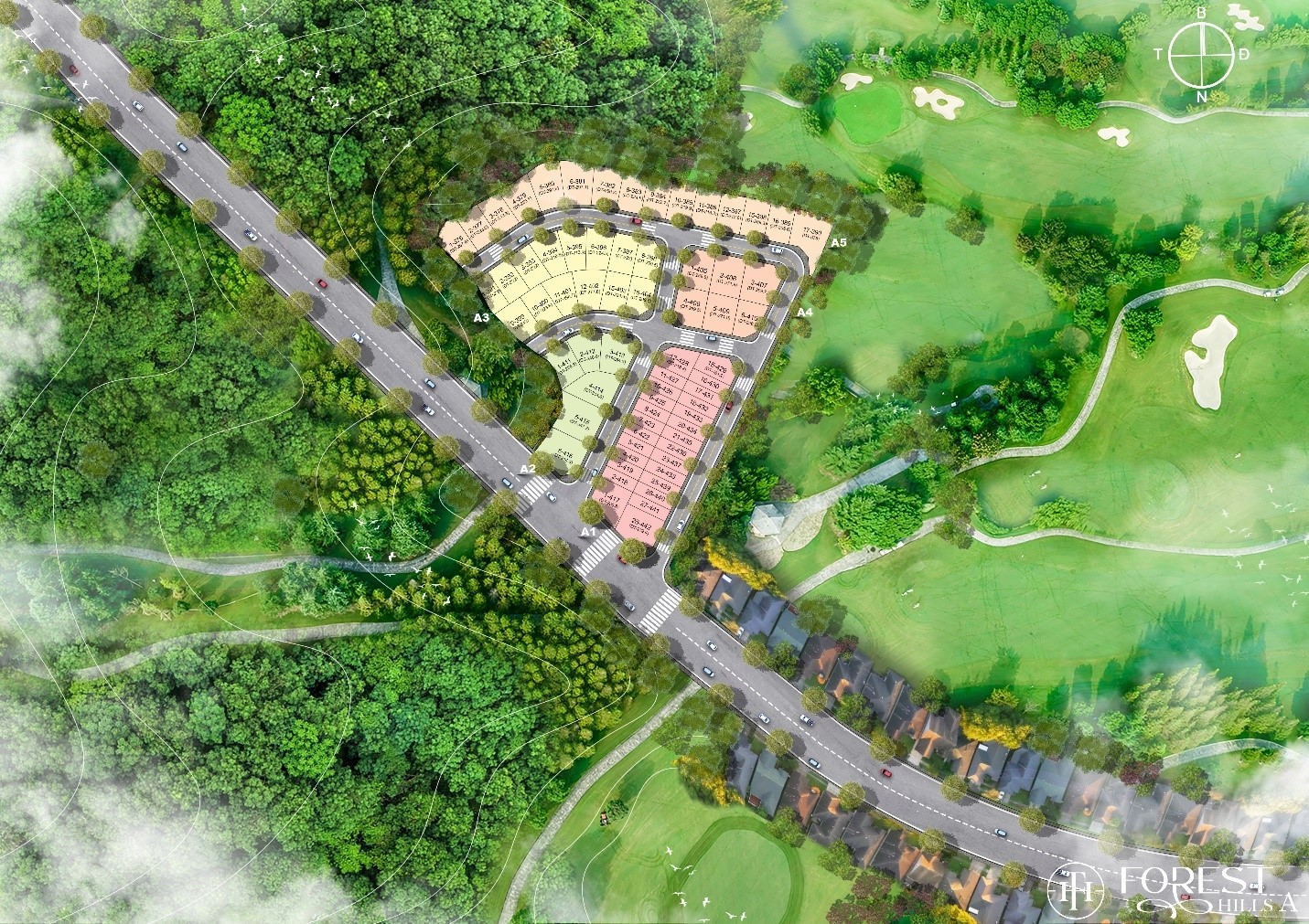 Mặt bằng Forest Hills Bảo Lộc khu A