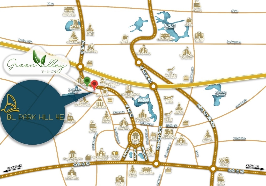 Vị trí dự án Bảo Lộc Park Hill