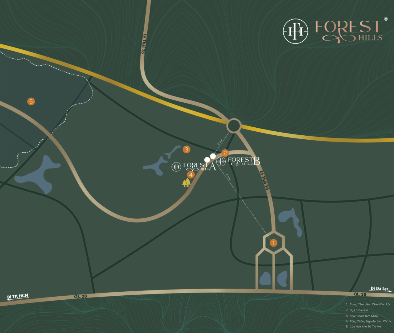 Vị trí dự án Forest Hills Bảo Lộc