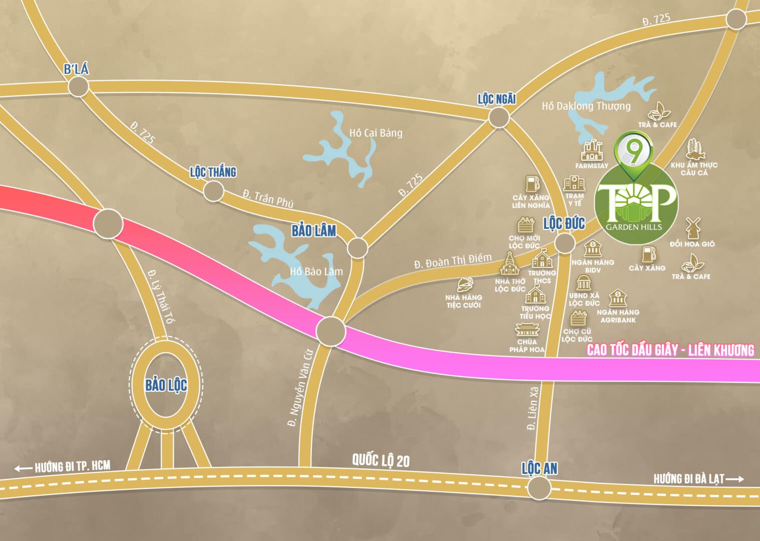 Vị trí dự án Top Garden Hill
